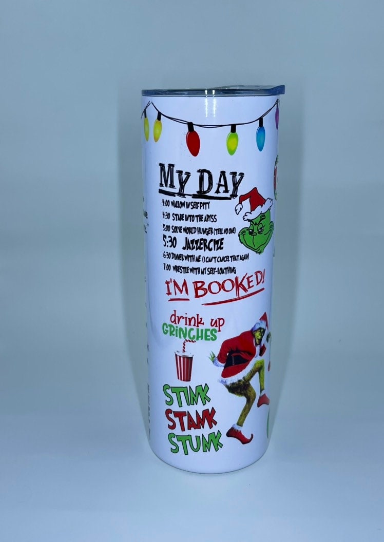Grinch Tumbler With Lid and Straw Stainless Steel 20oz Grinch Skinny Tumbler  Insulated Grinch Cups Merry Grinchmas Believe Grinch Coffee Mug Water  Bottle Christmas Gifts for Women 