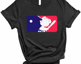 PEANUTS BASEBALL TEE Snoopy Charlie 