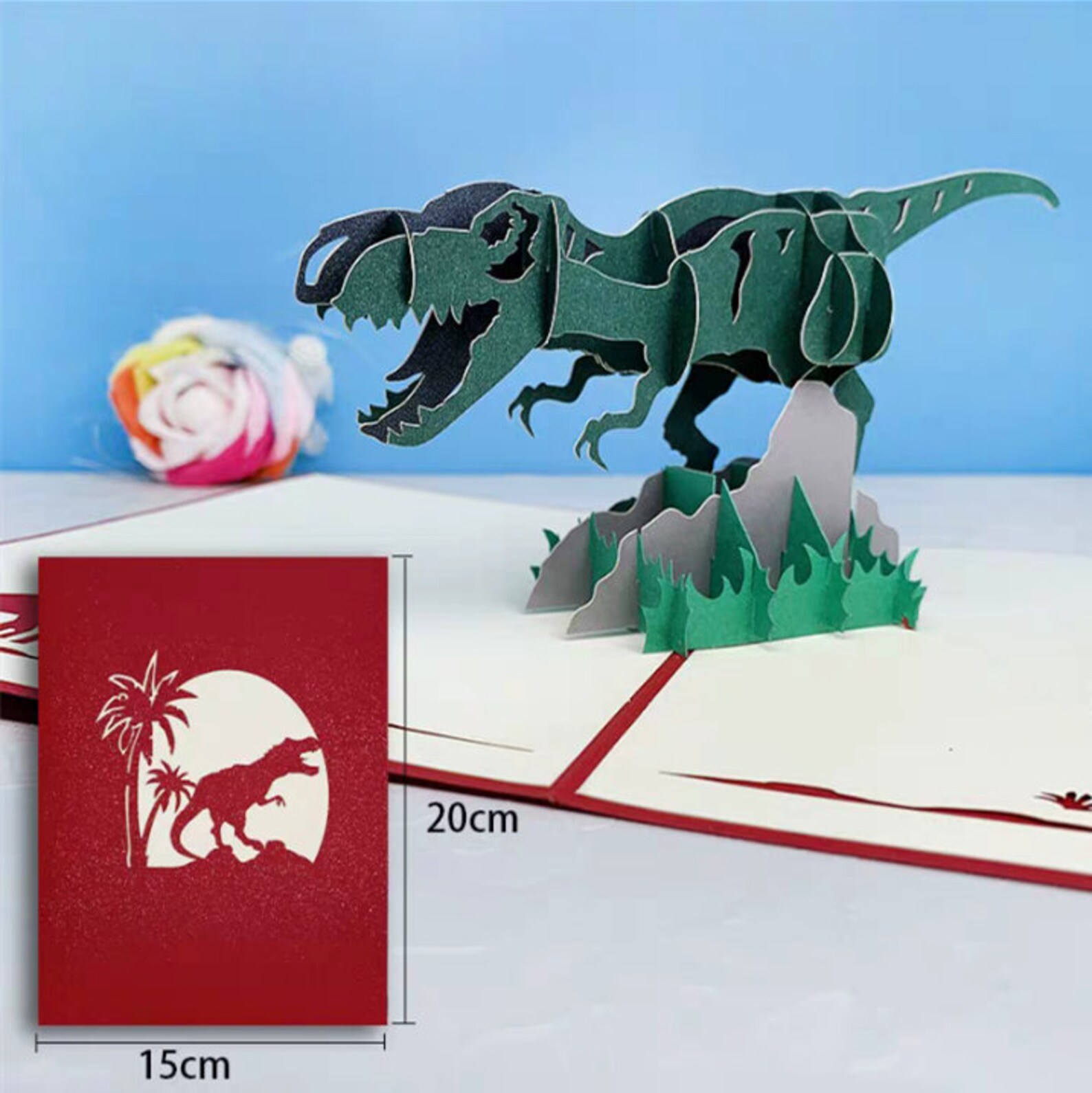 Dinosaur3D Greeting Card Pop Up Card Pop Out Card | Etsy
