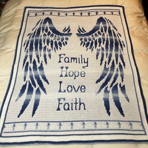 Angel Wings Mosaic Blanket Pattern