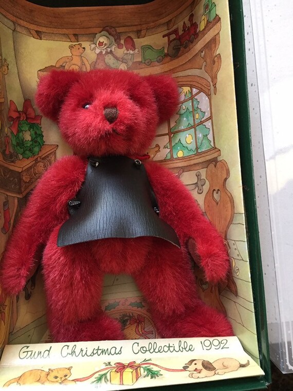 red bear stuffed animal