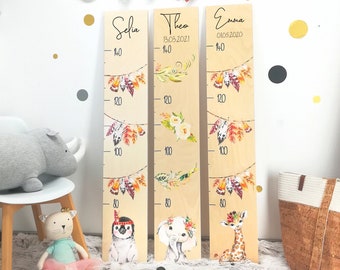 Messlatte Kinder, Messlatte Holz, Messlatten, individuelle Geschenke, personalisierte Messlatten Kinder Holz