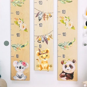 Kindermesslatte mit Name Messlatte Holz, Messlatten, individuelle Geschenke, personalisierte Messlatten Kinder Holz