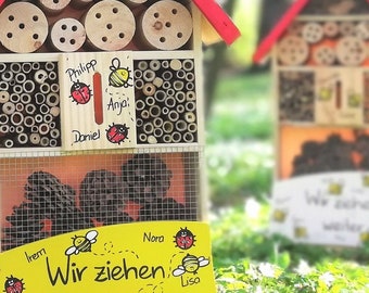 Insektenhaus Kindergarten Abschiedsgeschenk Geschenk Erzieherin Insektenhotel Insekten Kinder Kindergarten Natur XL