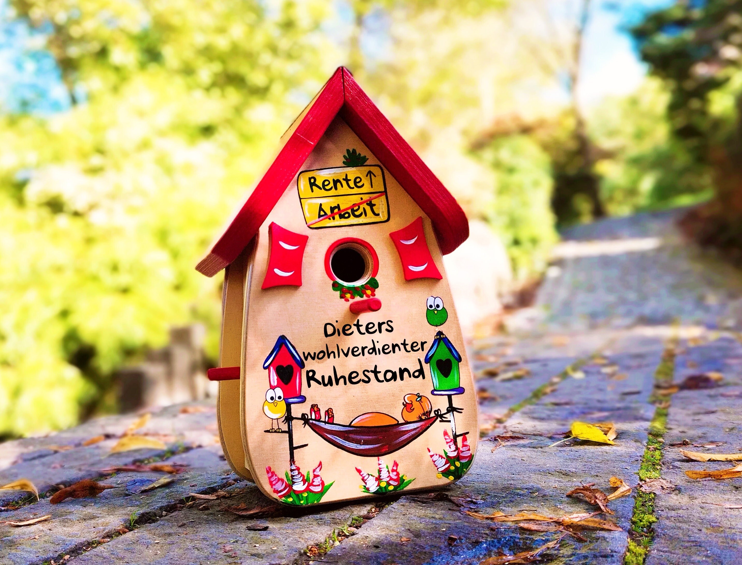 Loyzcy Regalo di pensionamento per donna, regalo di pensionamento felice per gli amanti degli uccelli blu, decorazioni per feste di pensionamento, statuette dipinte a mano, regali in pensione per