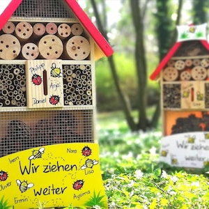 Kindergarten farewell gift kindergarten insect hotel teacher personalized with names of children weatherproof