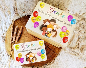 Kindergarten Abschiedsgeschenk | Holzkiste| Erzieherin | Kita Abschied | Abschiedsgeschenk Tagesmutter