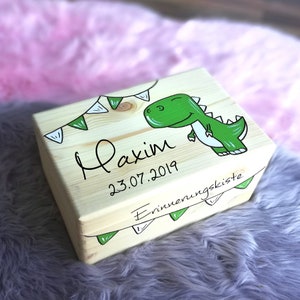 Erinnerungskiste Baby, Erinnerungsbox, Spielzeugkiste, Spielebox, Holzkiste mit Namen, individuell, personalisierbar, Taufgeschenk Bild 7