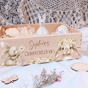 Osterkiste Holz, Osterkörbchen, Osternest personalisiert, Ostern Kinder, Ostergeschenk, Geschenke Ostern, Osterkorb mit Name zum Befüllen