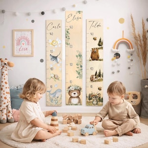 Toise pour enfant, toise pour enfant style bohème, personnalisée, cadeau de naissance, cadeau de baptême