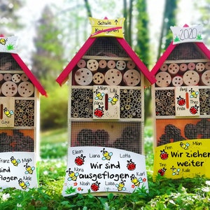 Insektenhotel XXL Kindergarten Abschiedsgeschenk Geschenk Erzieherin Insektenhotel Insekten Kinder Kindergarten Natur XL Bild 5