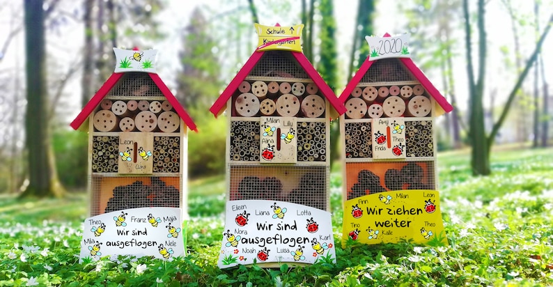 Insektenhotel XXL Kindergarten Abschiedsgeschenk Geschenk Erzieherin Insektenhotel Insekten Kinder Kindergarten Natur XL Bild 5