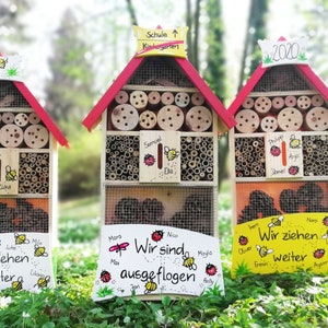 Kindergarten farewell gift kindergarten insect hotel teacher personalized with names of children weatherproof