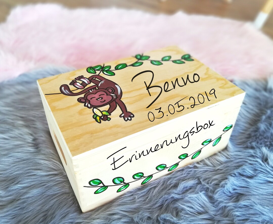 Memory Box Baby, Memory Box, Toy Box, Game Box, Wooden Box With Name