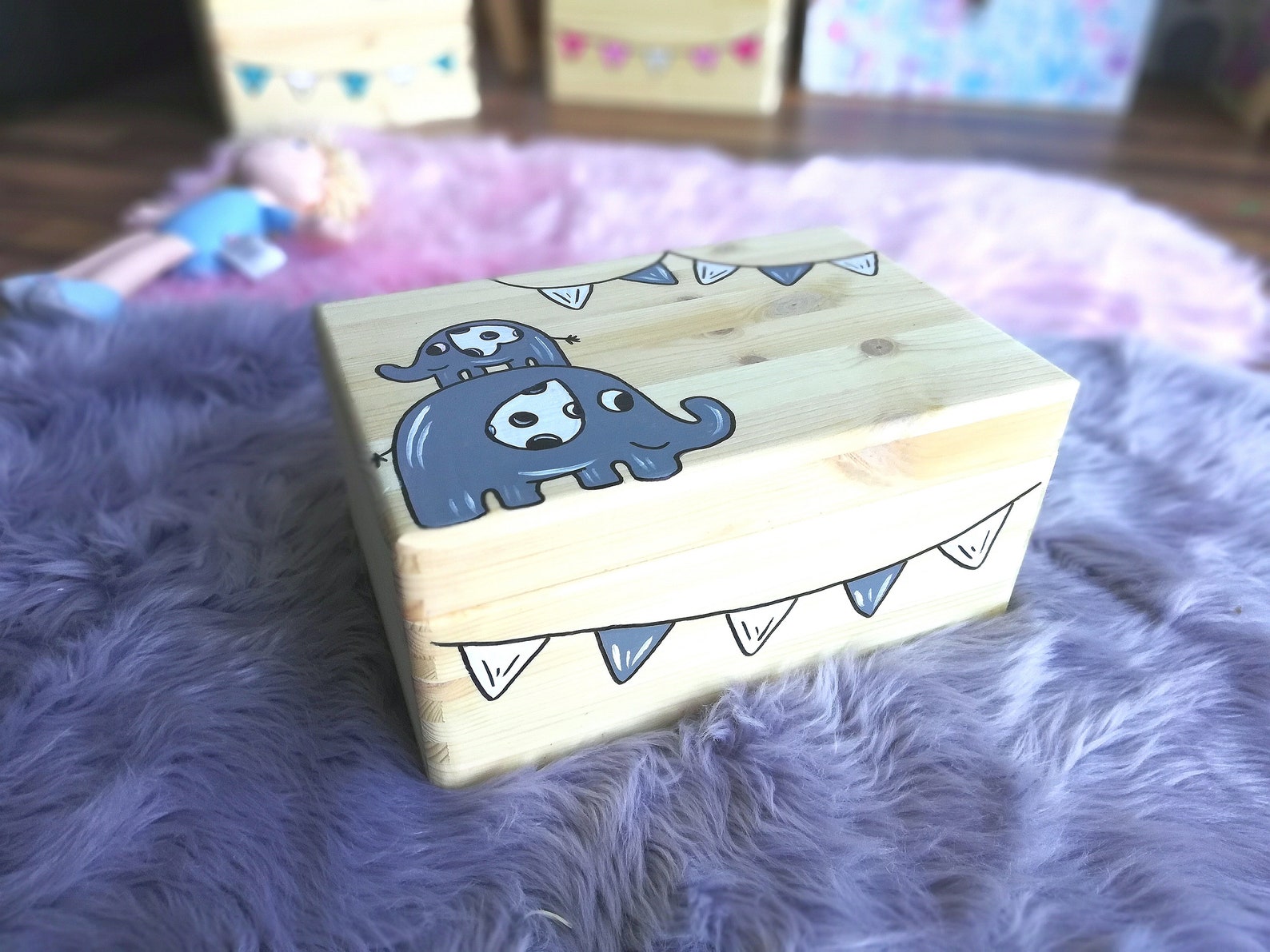 Memory Box Memory Box Toy Box Game Box Wooden Box With Etsy