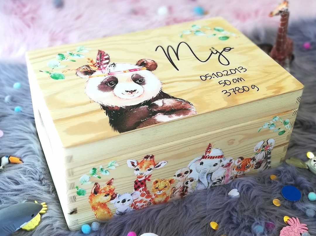 Baby Memory Box, Memory Box, Toy Box, Game Box, Wooden Box With Name ...