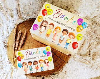 Kindergarten Abschiedsgeschenk | Holzkiste| Erzieherin | Kita Abschied | Abschiedsgeschenk Tagesmutter