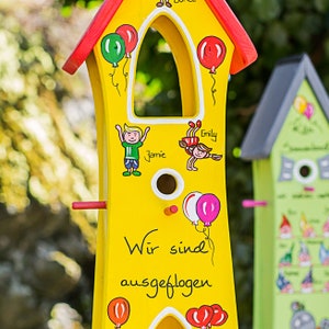 Kwekerij afscheidscadeau vogelhuisje; KITA afscheidsopvoeder; afscheid van de kleuterschool; individuele geschenken