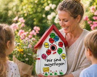 Vogelhaus Kindergarten Abschiedsgeschenk, Futterhaus, mit Namen der Kinder, Abschiedsgeschenk Erzieherin