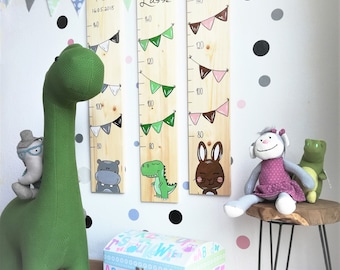 Vareta de medição infantil, vareta de medição infantil, vareta de medição infantil de madeira, vareta de medição para quarto infantil, presente de nascimento, vareta de medição personalizada