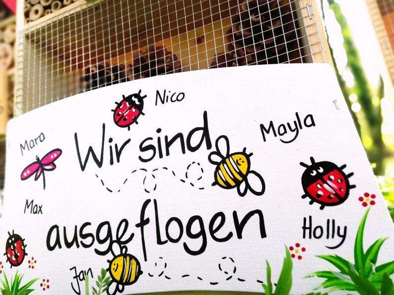 Insektenhotel XXL Kindergarten Abschiedsgeschenk Geschenk Erzieherin Insektenhotel Insekten Kinder Kindergarten Natur XL Bild 7