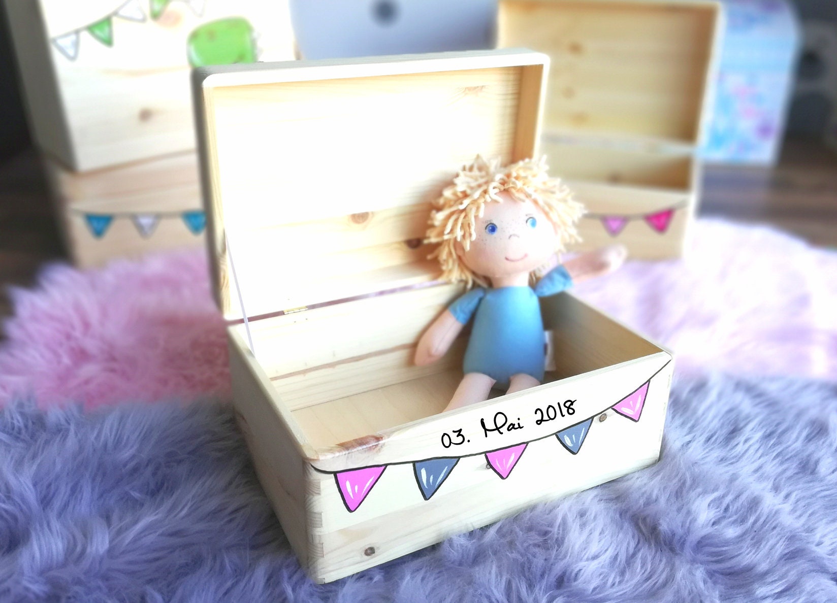 Memory Box Memory Box Toy Box Game Box Wooden Box With Etsy
