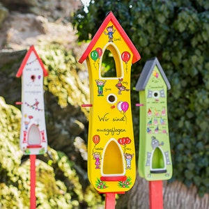 Kleuterschool afscheid afscheidscadeau vogelhuisje kleuterschool; KITA afscheidsopvoeder; Afscheid van de kleuterschool met naam weerbestendig