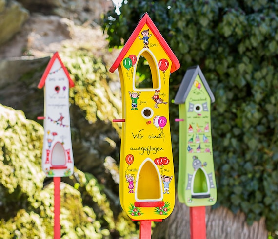 Kindergarten Absentequit Birdhouse Kita Farewell Educator Etsy