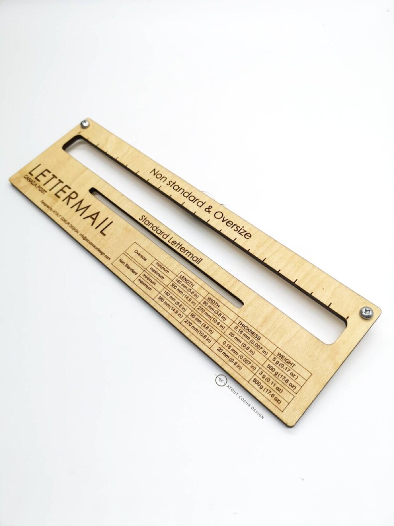 Measure Canada Post Lettermail Mailing Slot Size Guide Ruler Etsy