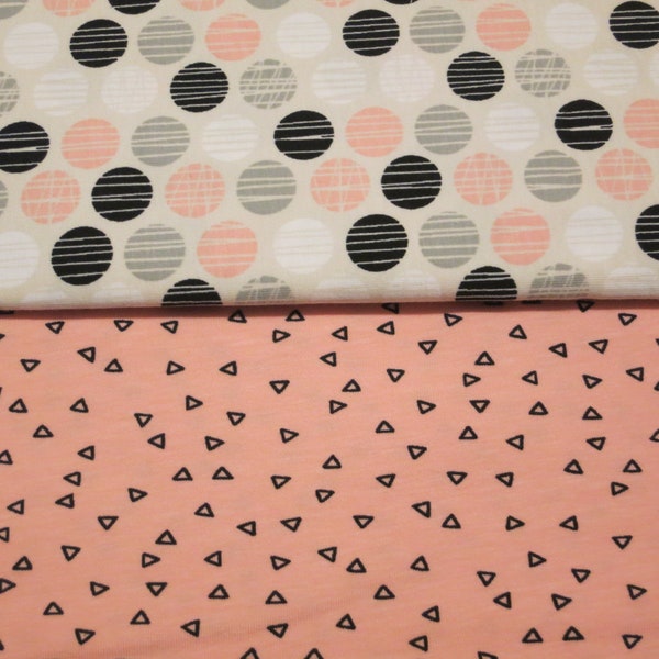 Jersey salmon with triangle cotton cotton jersey pink