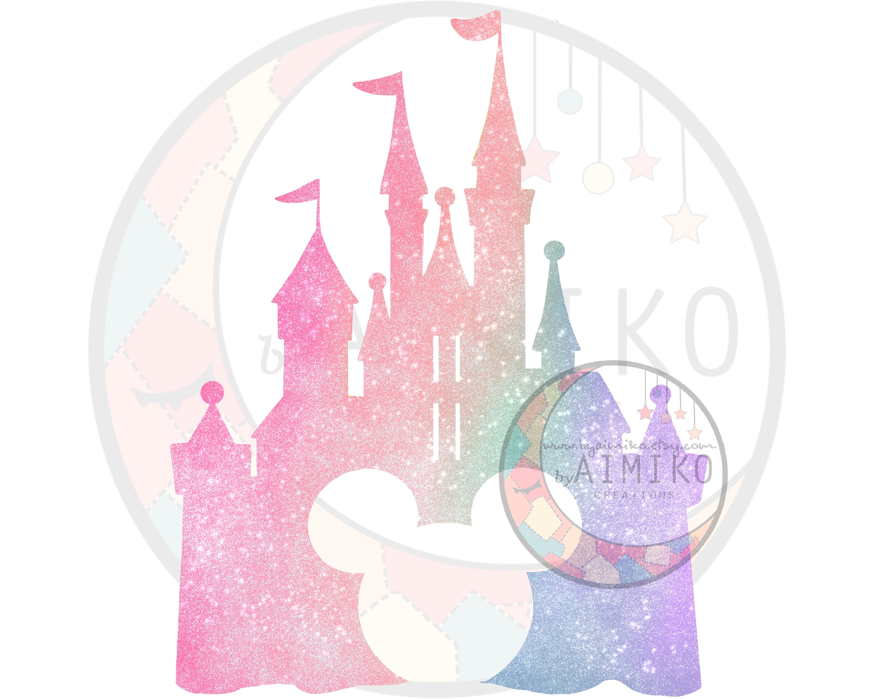 Goldener Glitzer-Schloss-Tortenaufsatz – Geburtstagsdeko Für Prinzessin-Party, Babyparty, Foto-Requisiten (22,1x16 Cm)