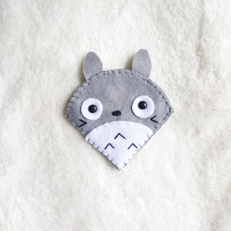 totoro bookmark corner pdf patternn ghibli studio bookmark etsy