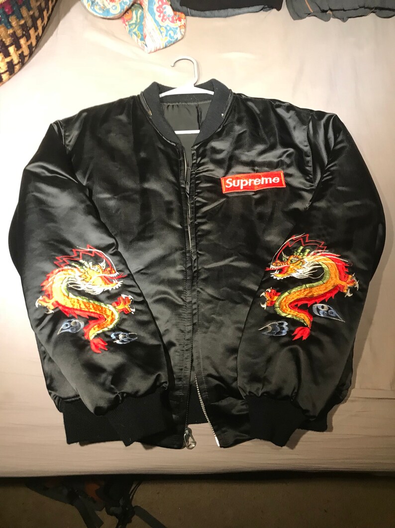 supreme satin jacket