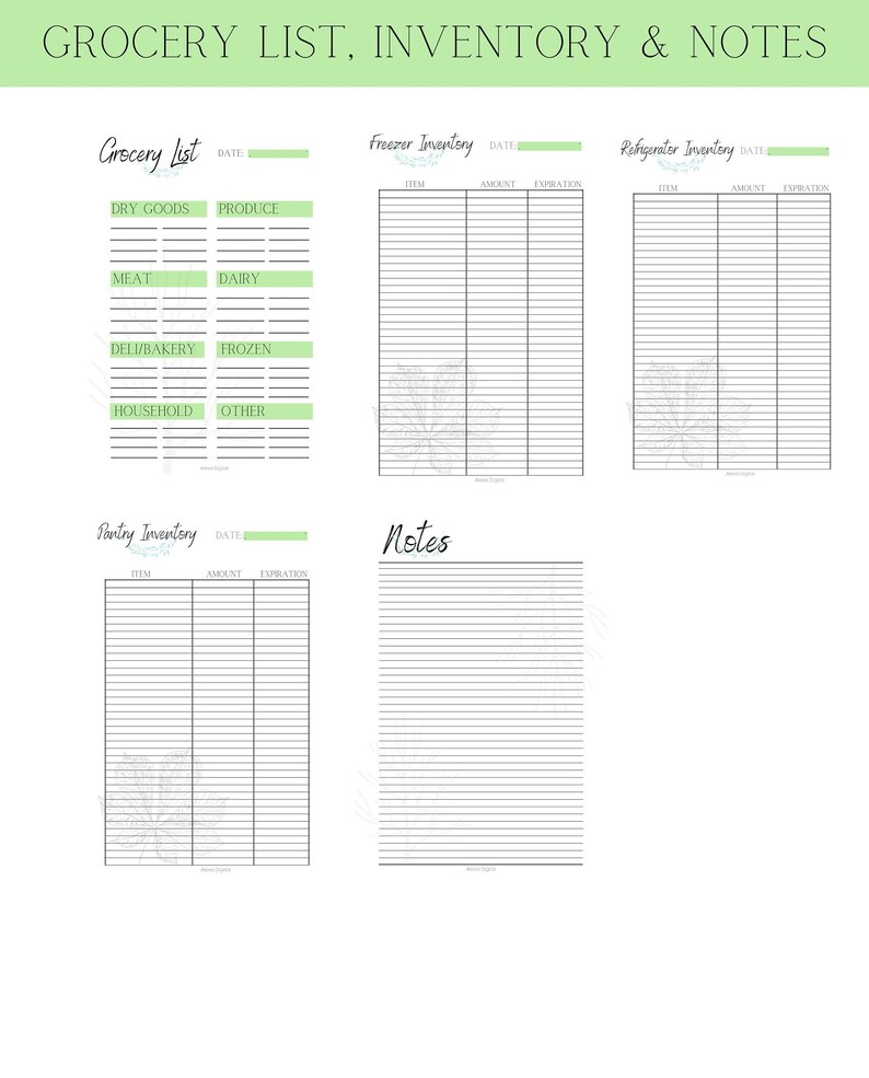 Weekly Meal Plan Printable Meal Planner A5 A4 Letter Size | Etsy