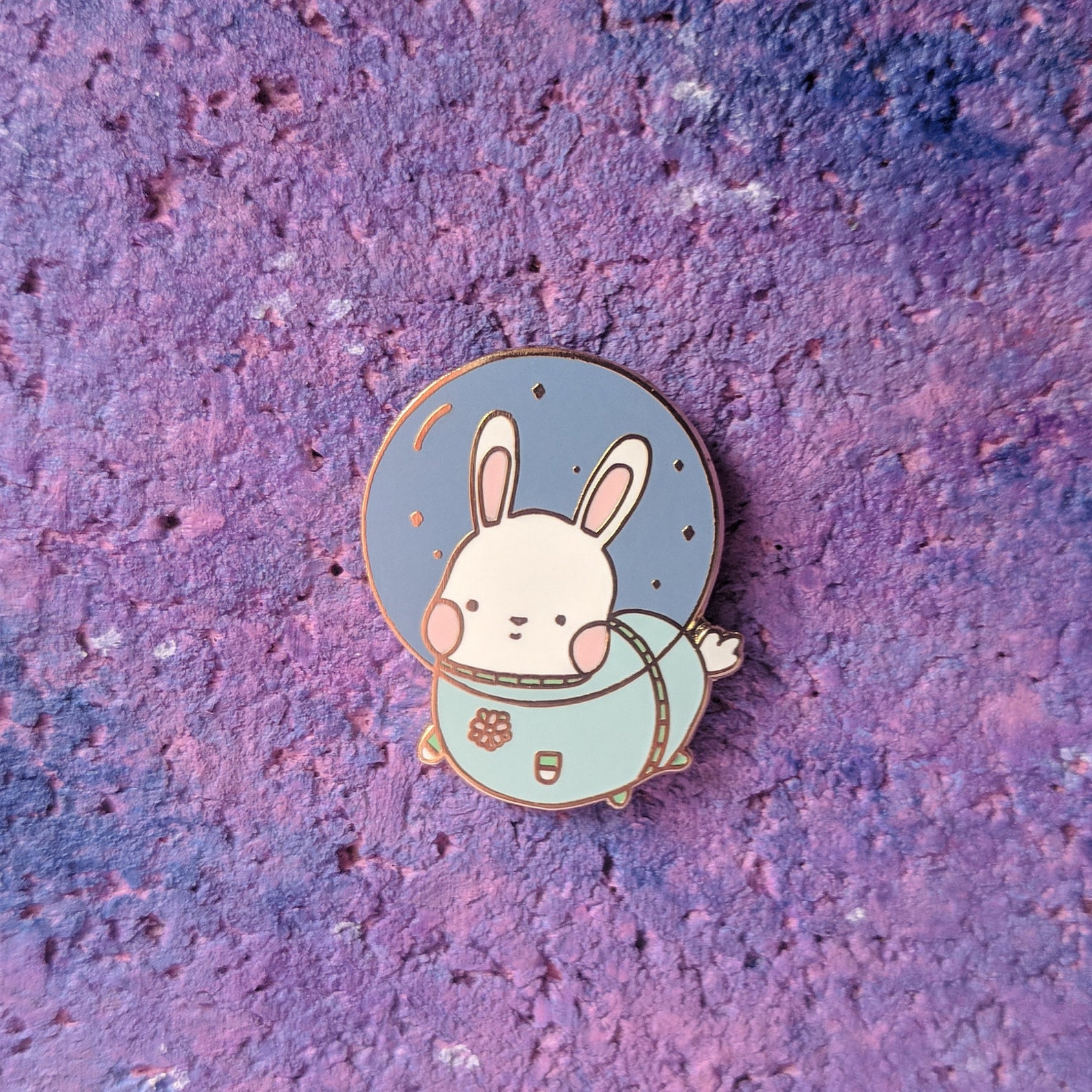 Space Bunny - Hard Enamel Pin, Bunny pins, Cute pins, Lapel pins, Space, As...