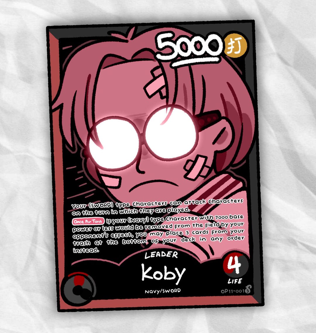 OP11 Koby - Custom Leader OPTCG [PRE-ORDER] - Etsy UK