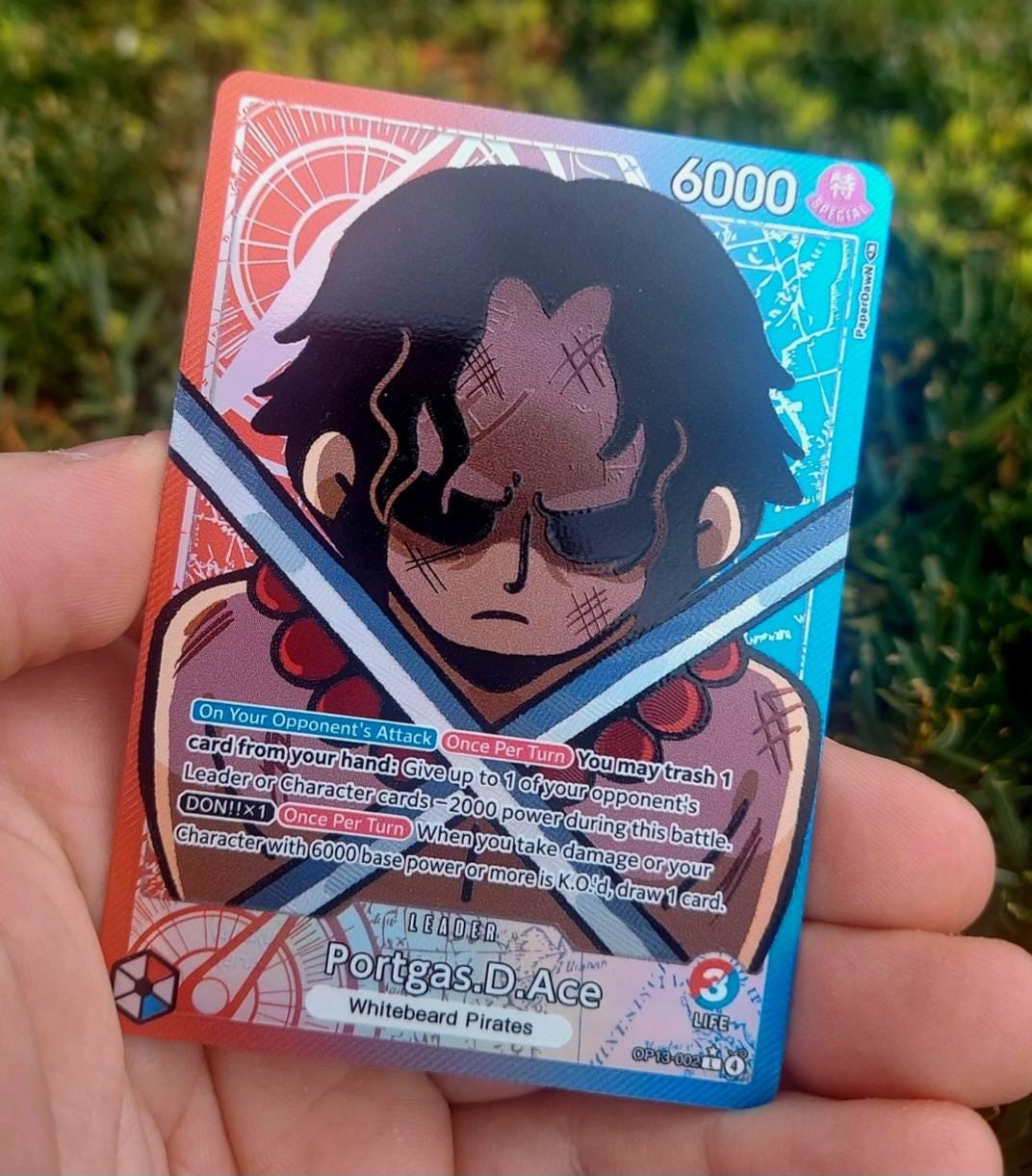 OP13 Ace - Custom Leader OPTCG - Etsy