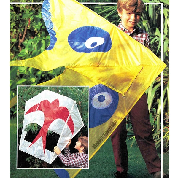 Kite Making Bird & Butterfly Kites to make High-flying Toy making ~ Basic Sewing Skills needed ~ PDF Digital download