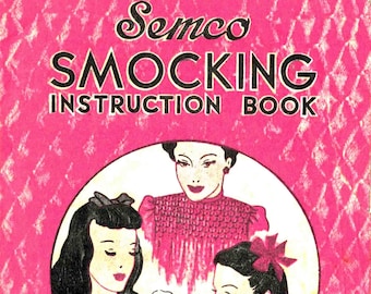 SMOCKING Instructions PDF Complete Book 31 pages Vintage 1950's Australian Patterns Embroidery Smocking Fagoting PDF Digital Download