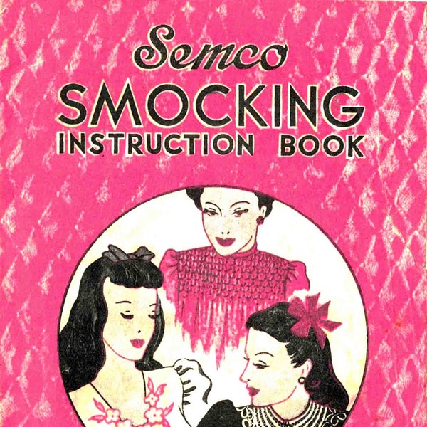 SMOCKING Instructions PDF Complete Book 31 pages vintage 1950's Australian Patterns Embroidery Smocking Fagoting PDF Digital Download