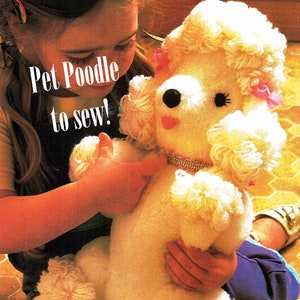 PDF Pet Poodle Dog Soft Toy Sewing Pattern Digital Download file