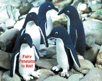 Fairy Penguin Knitting Pattern in ENGLISH 8 ply DK Soft Toy 25cm 10" Australian Wildlife PDF Digital Download