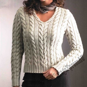 Buy V Neck Cable Knit Sweater Online In India -  India