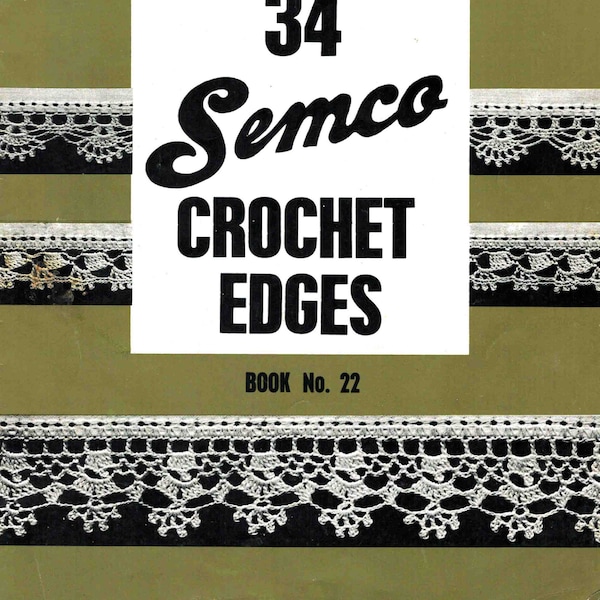 Crochet Edgings 34 Vintage Australian Designs 16 page Book 1940's Crocheted Borders PDF Digital Download file