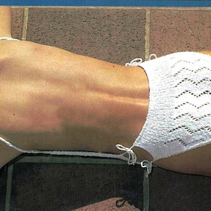 Digital Women&#39;s Swimsuit Knitting Pattern One Piece Backless to Knit & Crochet Swimwear Beach Wear Vintage PDF Download file