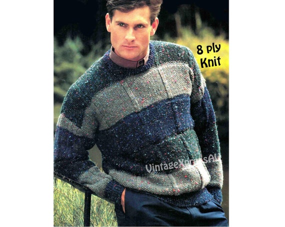 Acheter pull à col rond écossais multicolore hommes: choisir pulls à