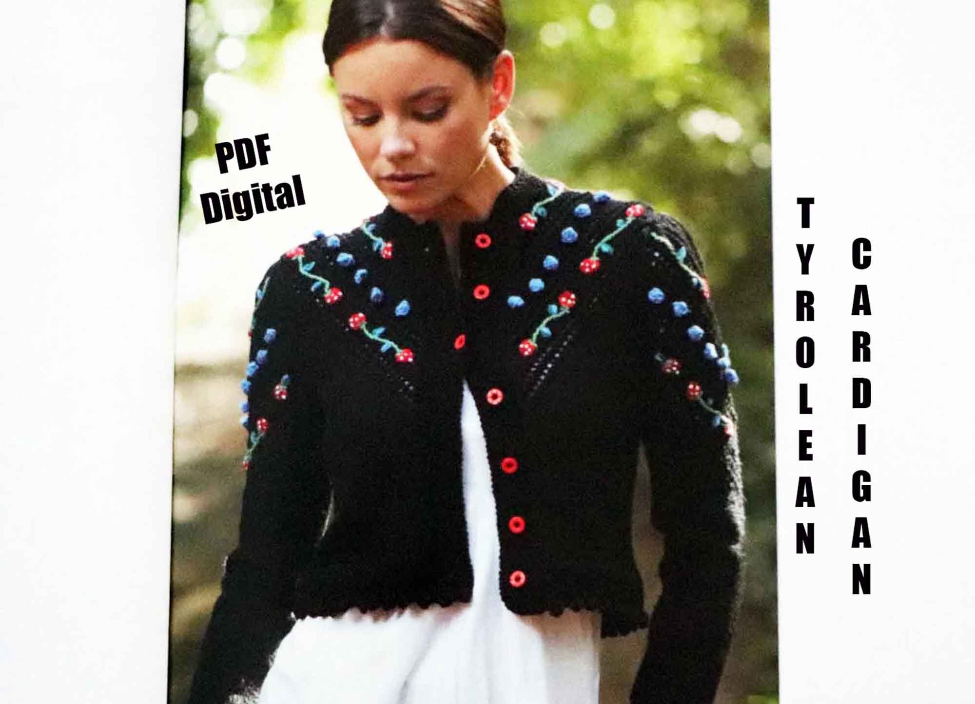 Tyrolean Cardigan - Etsy Tyrolean Cardigan - Etsy