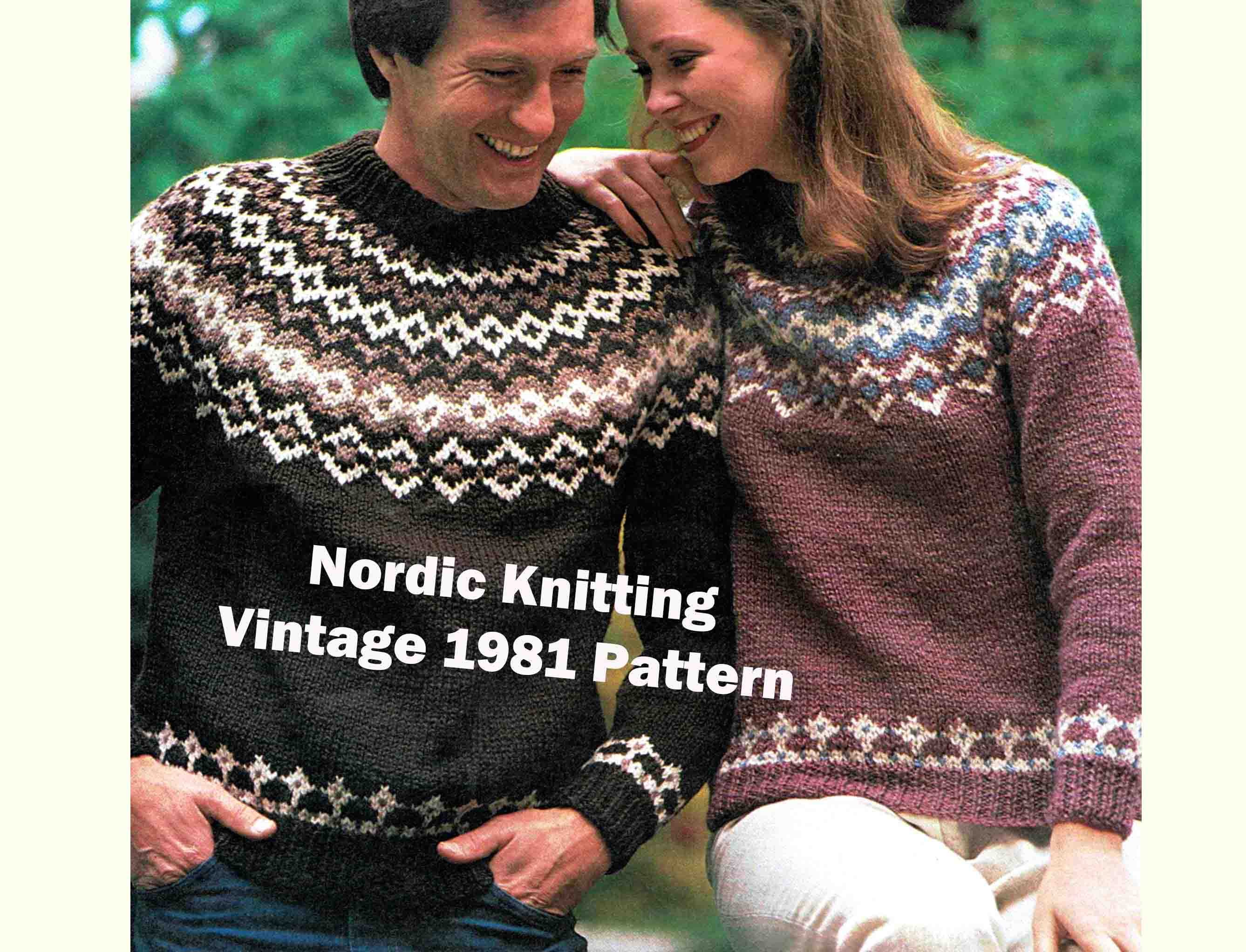 1980s Nordic Sweater - Etsy
