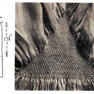 May include: A black and white diagram showing how to create a gathered ruffle with a 1 1/2 inch seam allowance and a 4 inch front. The diagram is labeled "front". A close-up image of a gathered ruffle on fabric.