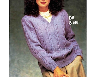 V-neck Short Sleeve Sweater Knitting Pattern Summer Sweater